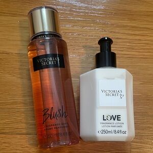 NWT New with Tags Victoria’s Secret Blush Fragrance Mist & LOVE Fragrance Lotion